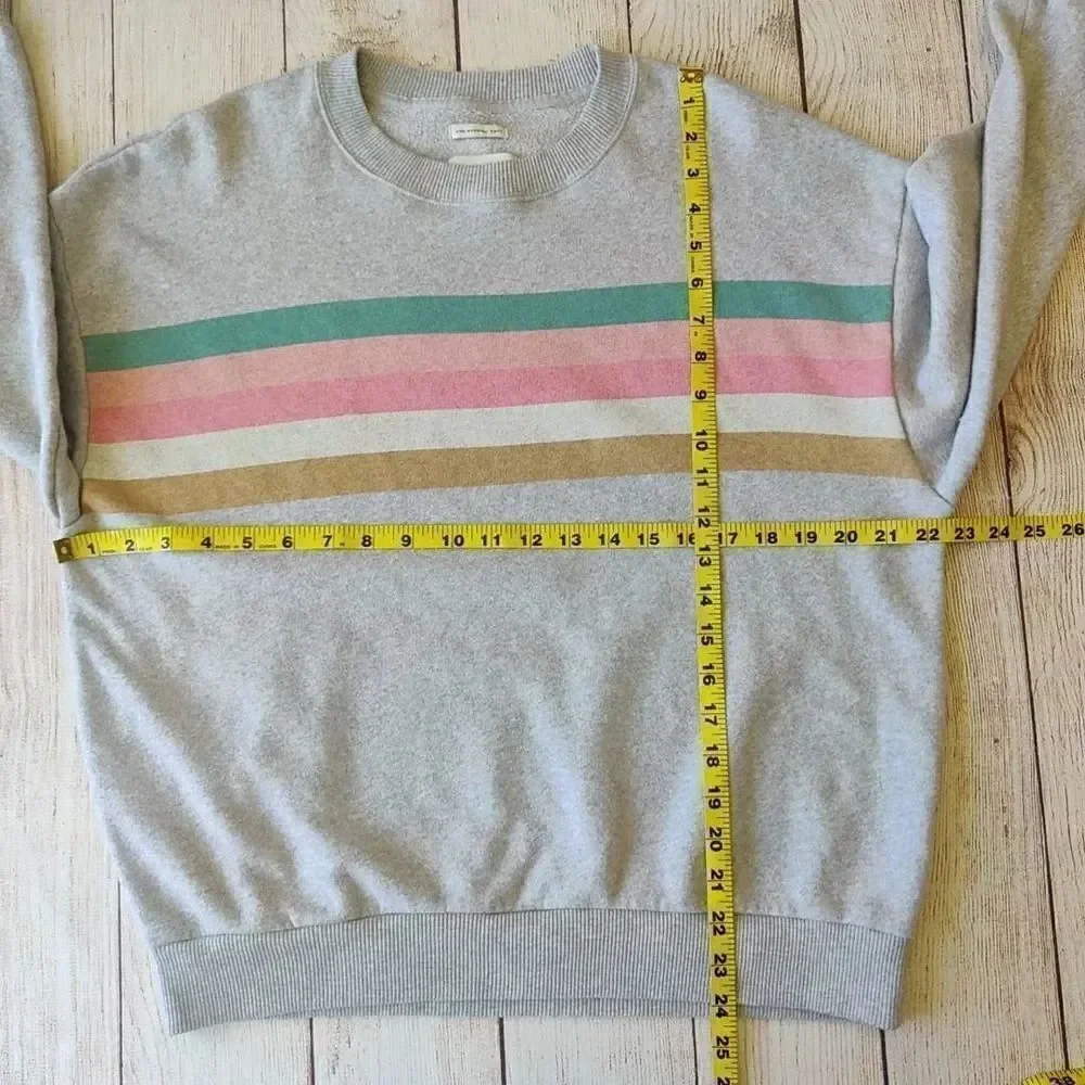 American Eagle striped oversized drop shoulder sweatshirt S